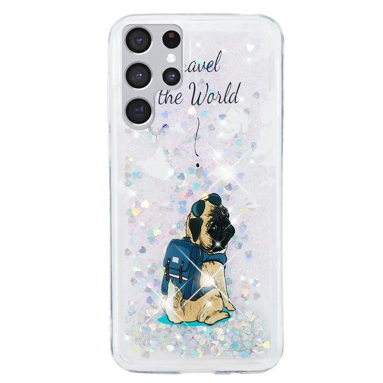 For Samsung Galaxy S24 Ultra Case Quicksand Embossment Pattern TPU Cover