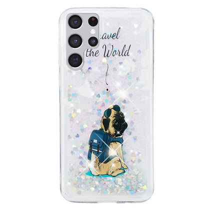 For Samsung Galaxy S24 Ultra Case Quicksand Embossment Pattern TPU Cover