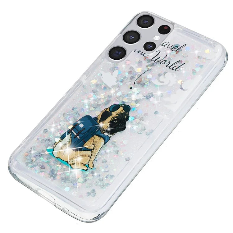 For Samsung Galaxy S24 Ultra Case Quicksand Embossment Pattern TPU Cover