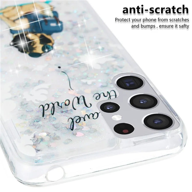 For Samsung Galaxy S24 Ultra Case Quicksand Embossment Pattern TPU Cover