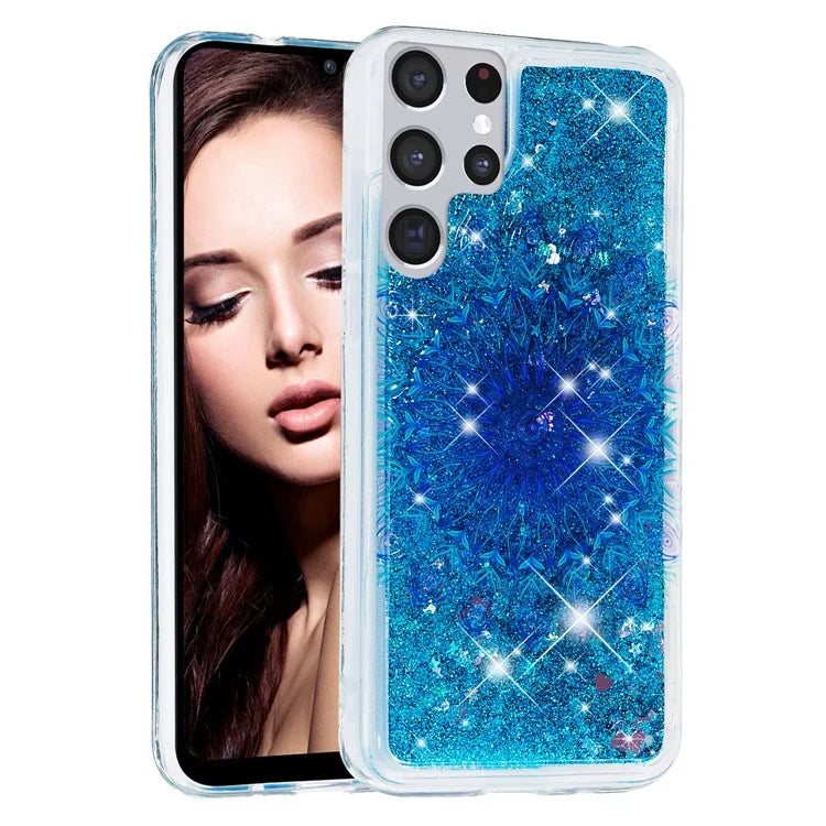 For Samsung Galaxy S24 Ultra Case Quicksand Embossment Pattern TPU Cover