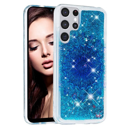 For Samsung Galaxy S24 Ultra Case Quicksand Embossment Pattern TPU Cover