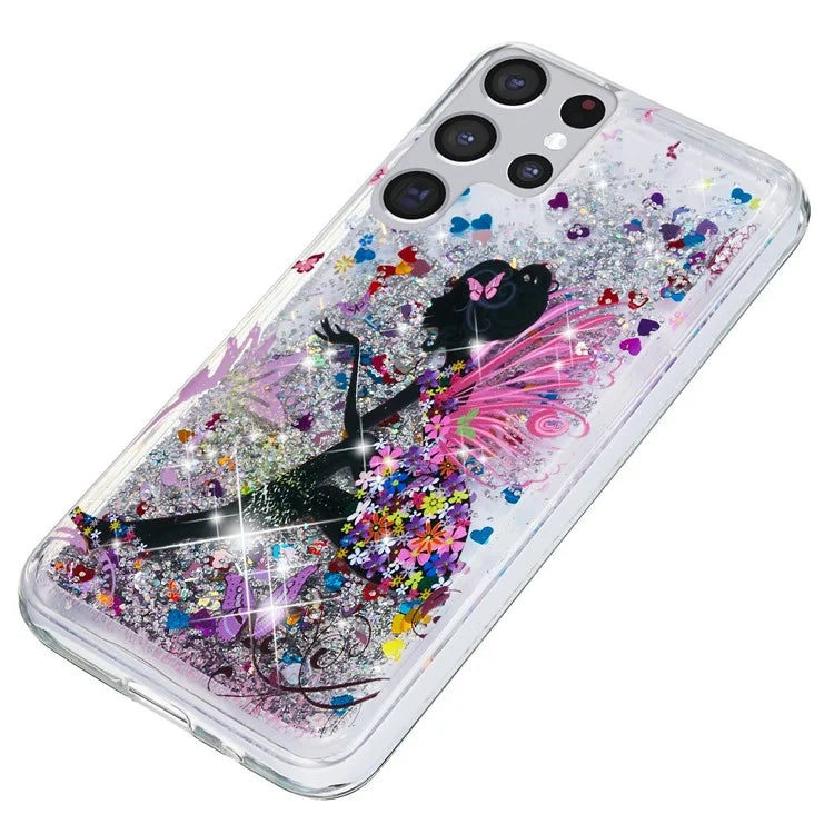 For Samsung Galaxy S24 Ultra Case Quicksand Embossment Pattern TPU Cover