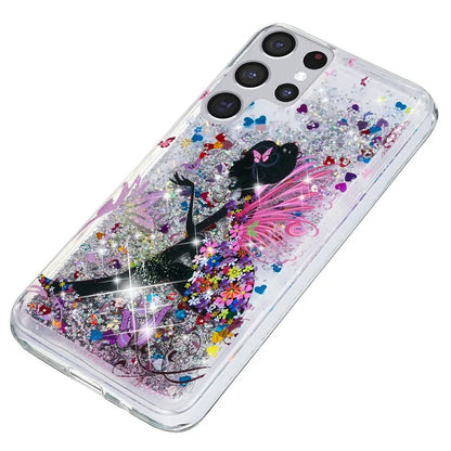 For Samsung Galaxy S24 Ultra Case Quicksand Embossment Pattern TPU Cover