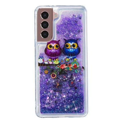 For Samsung Galaxy S24 TPU Case Embossment Pattern Quicksand Phone Cover