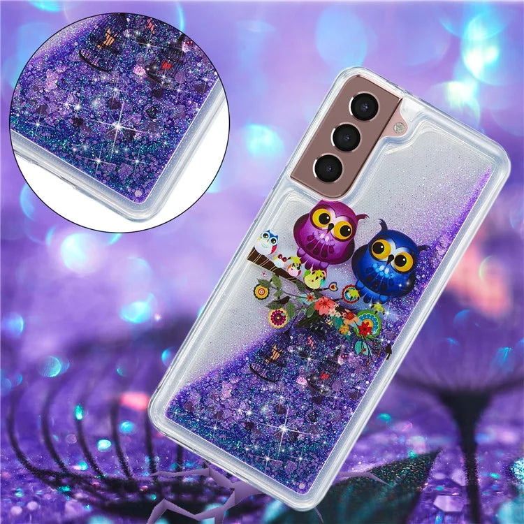 For Samsung Galaxy S24 TPU Case Embossment Pattern Quicksand Phone Cover