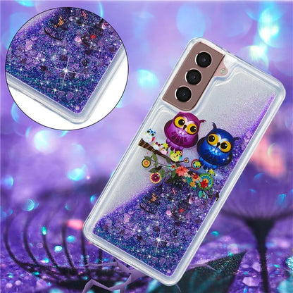 For Samsung Galaxy S24 TPU Case Embossment Pattern Quicksand Phone Cover