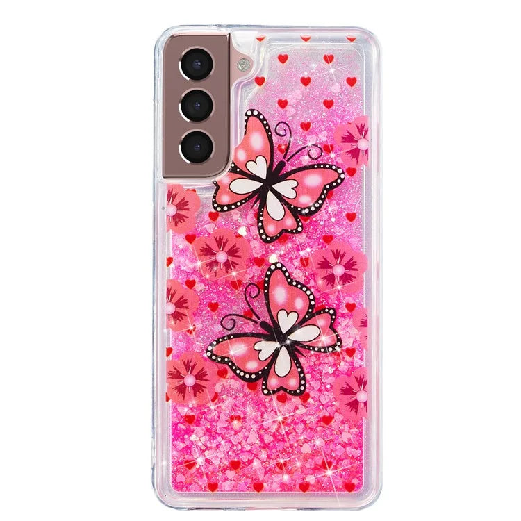 For Samsung Galaxy S24 TPU Case Embossment Pattern Quicksand Phone Cover