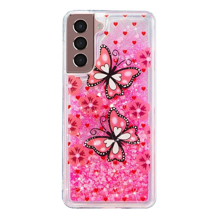 For Samsung Galaxy S24 TPU Case Embossment Pattern Quicksand Phone Cover