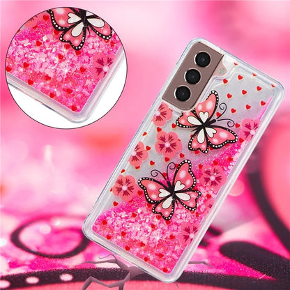 For Samsung Galaxy S24 TPU Case Embossment Pattern Quicksand Phone Cover