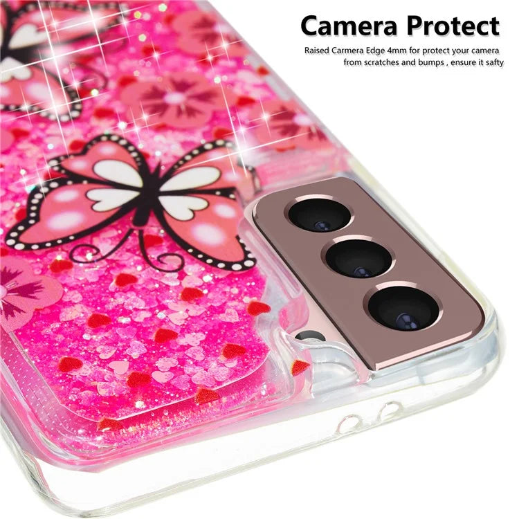 For Samsung Galaxy S24 TPU Case Embossment Pattern Quicksand Phone Cover