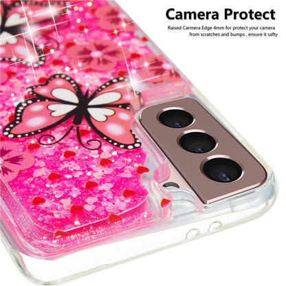 For Samsung Galaxy S24 TPU Case Embossment Pattern Quicksand Phone Cover