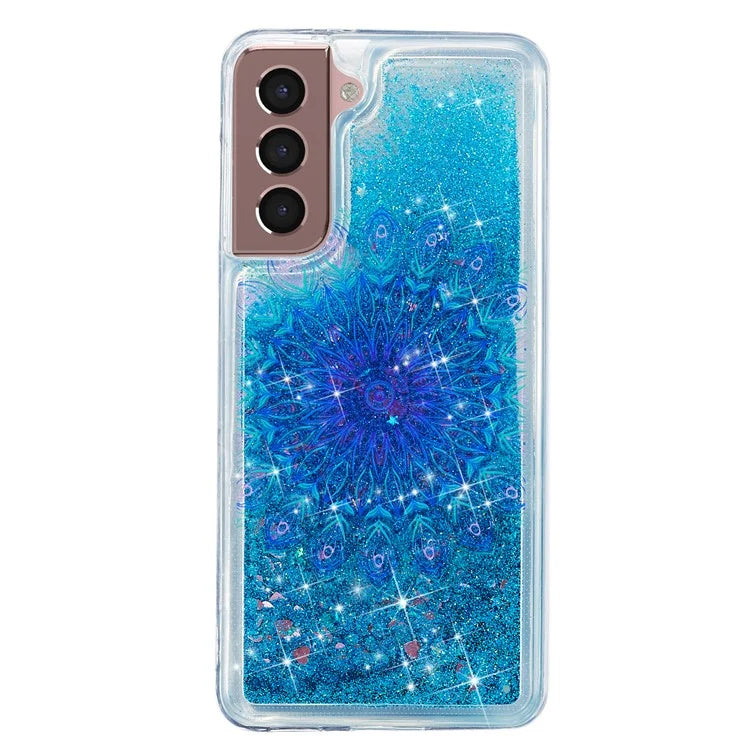 For Samsung Galaxy S24 TPU Case Embossment Pattern Quicksand Phone Cover