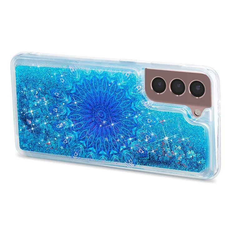 For Samsung Galaxy S24 TPU Case Embossment Pattern Quicksand Phone Cover