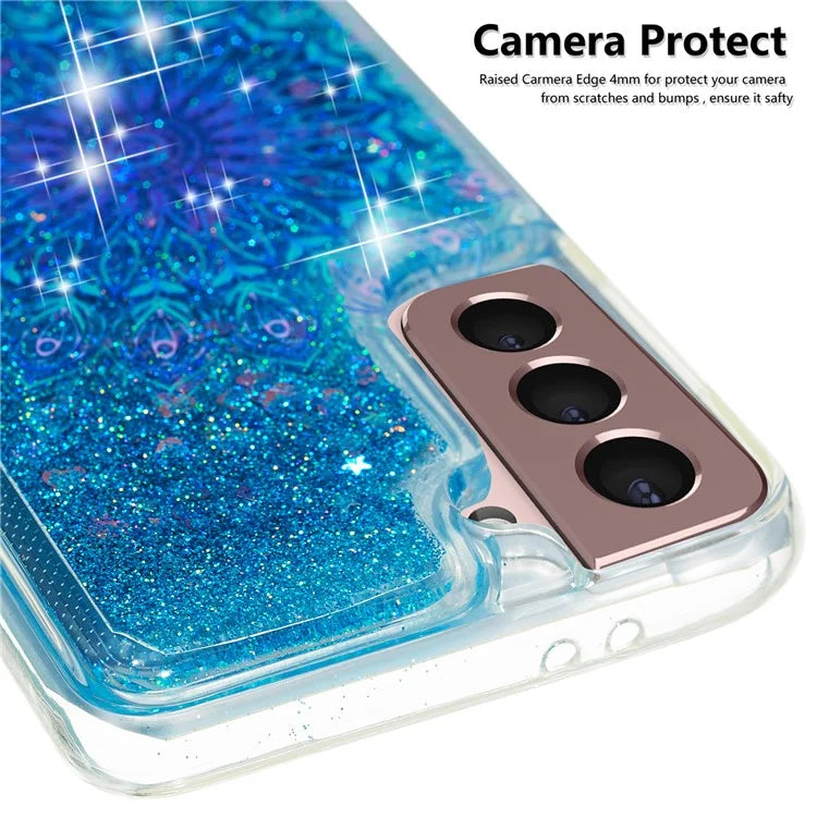 For Samsung Galaxy S24 TPU Case Embossment Pattern Quicksand Phone Cover