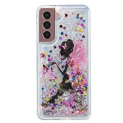 For Samsung Galaxy S24 TPU Case Embossment Pattern Quicksand Phone Cover