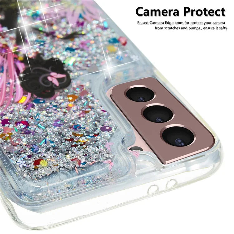For Samsung Galaxy S24 TPU Case Embossment Pattern Quicksand Phone Cover