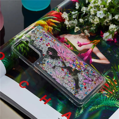 For Samsung Galaxy S24 TPU Case Embossment Pattern Quicksand Phone Cover