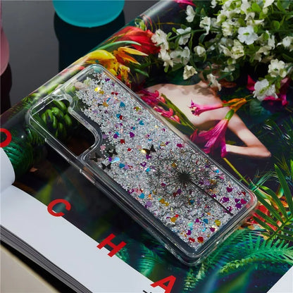 For Samsung Galaxy S24 TPU Case Embossment Pattern Quicksand Phone Cover