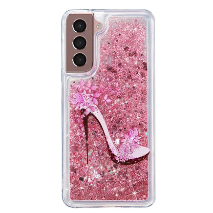 For Samsung Galaxy S24 TPU Case Embossment Pattern Quicksand Phone Cover