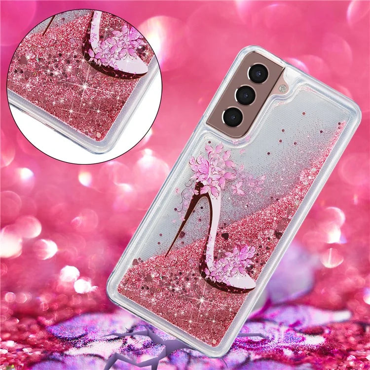 For Samsung Galaxy S24 TPU Case Embossment Pattern Quicksand Phone Cover