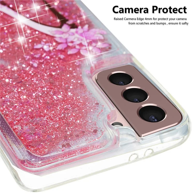 For Samsung Galaxy S24 TPU Case Embossment Pattern Quicksand Phone Cover