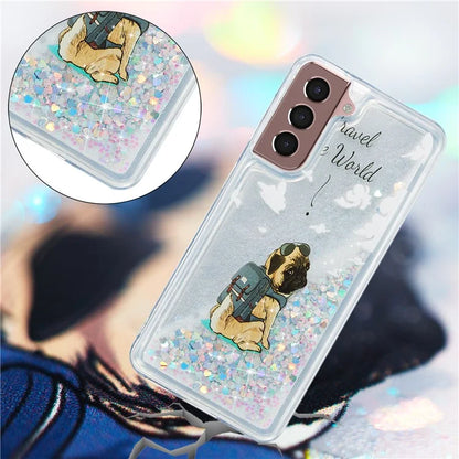 For Samsung Galaxy S24 TPU Case Embossment Pattern Quicksand Phone Cover