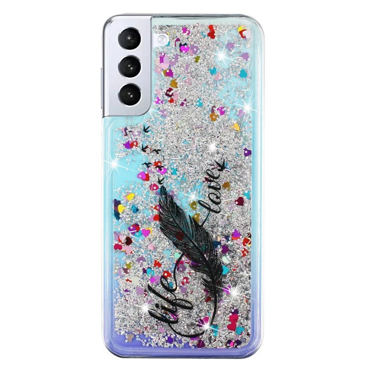 For Samsung Galaxy S24 TPU Case Embossment Pattern Quicksand Phone Cover
