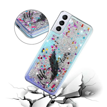 For Samsung Galaxy S24 TPU Case Embossment Pattern Quicksand Phone Cover