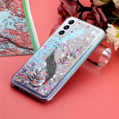 For Samsung Galaxy S24 TPU Case Embossment Pattern Quicksand Phone Cover