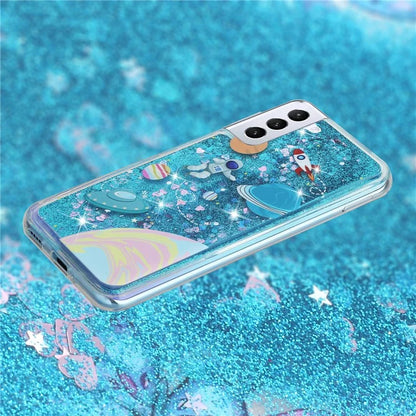 For Samsung Galaxy S24 TPU Case Embossment Pattern Quicksand Phone Cover