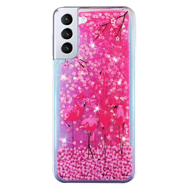 For Samsung Galaxy S24 TPU Case Embossment Pattern Quicksand Phone Cover