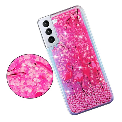 For Samsung Galaxy S24 TPU Case Embossment Pattern Quicksand Phone Cover