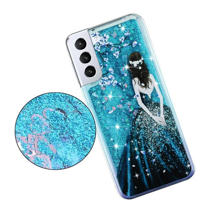 For Samsung Galaxy S24 TPU Case Embossment Pattern Quicksand Phone Cover
