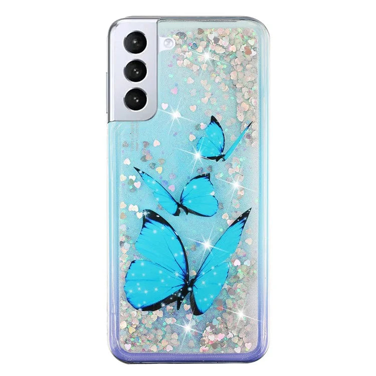 For Samsung Galaxy S24 TPU Case Embossment Pattern Quicksand Phone Cover