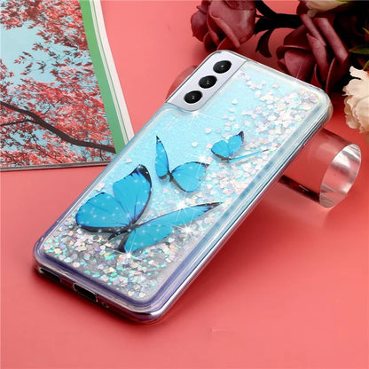 For Samsung Galaxy S24 TPU Case Embossment Pattern Quicksand Phone Cover