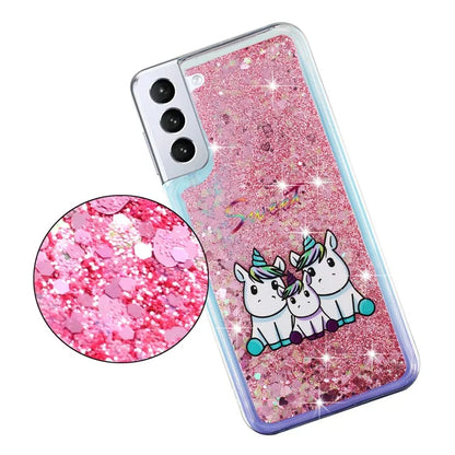 For Samsung Galaxy S24 TPU Case Embossment Pattern Quicksand Phone Cover