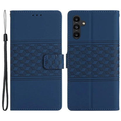 For Samsung Galaxy A15 5G Case Imprinted Rhombus Wallet Stand Cover