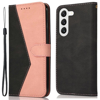 For Samsung Galaxy S24+ Case Color Splicing Phone Cover with Stand Wallet