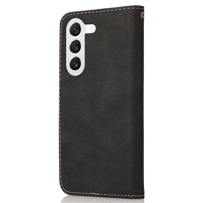 For Samsung Galaxy S24+ Case Color Splicing Phone Cover with Stand Wallet