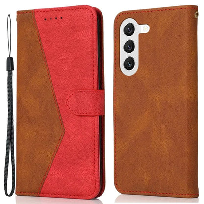 For Samsung Galaxy S24+ Case Color Splicing Phone Cover with Stand Wallet