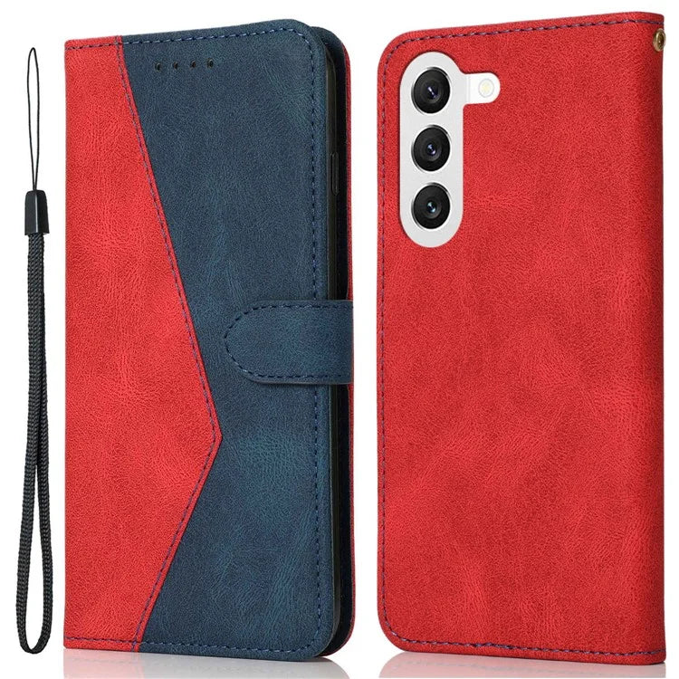 For Samsung Galaxy S24+ Case Color Splicing Phone Cover with Stand Wallet
