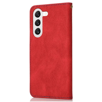 For Samsung Galaxy S24+ Case Color Splicing Phone Cover with Stand Wallet