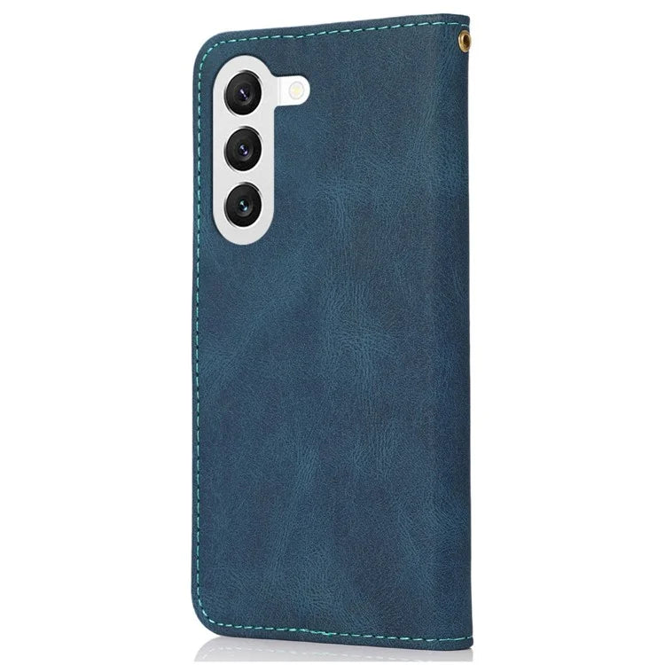 For Samsung Galaxy S24+ Case Color Splicing Phone Cover with Stand Wallet
