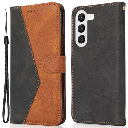 For Samsung Galaxy S24+ Case Color Splicing Phone Cover with Stand Wallet