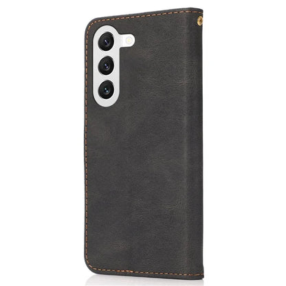 For Samsung Galaxy S24+ Case Color Splicing Phone Cover with Stand Wallet