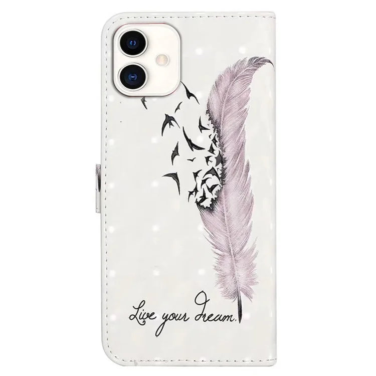 For Samsung Galaxy A05 4G Case 3D Pattern Printing Leather Cover