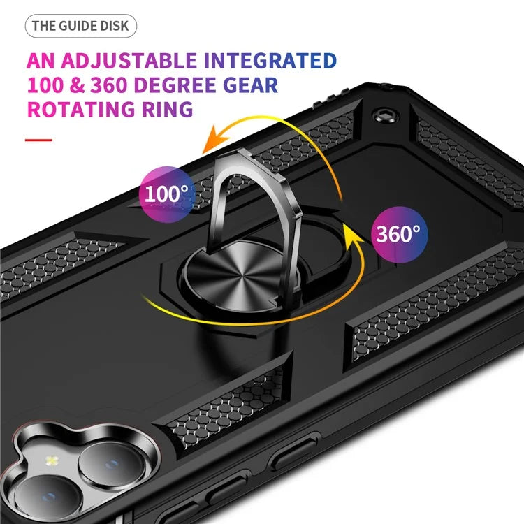 For Samsung Galaxy A05 4G Case Ring Kickstand TPU+PC Drop-proof Phone Cover