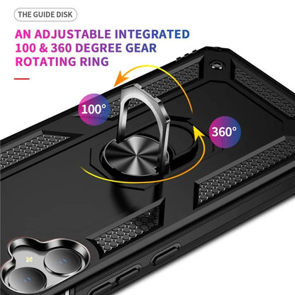 For Samsung Galaxy A05 4G Case Ring Kickstand TPU+PC Drop-proof Phone Cover