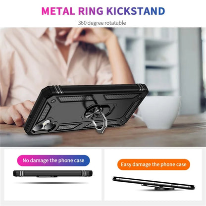 For Samsung Galaxy A05 4G Case Ring Kickstand TPU+PC Drop-proof Phone Cover